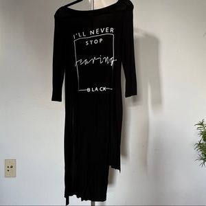 3/4 sleeve black long t-shirt Bershka Small